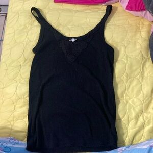 Plain black tank top
